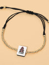 Mahj Charm Bracelet in Brown & Gold