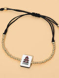 Mahj Charm Bracelet in Brown & Gold