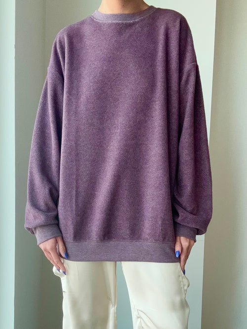 Cozy AF Sweatshirt in Dark Plum