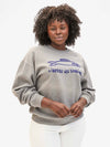 Oversized Sweatshirt in Liberez Les Sardines Grey Melange & Navy