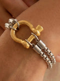 Steel The Show Bracelet in Two Tone