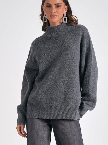 Don't Sweat It Turtleneck in Dark Grey