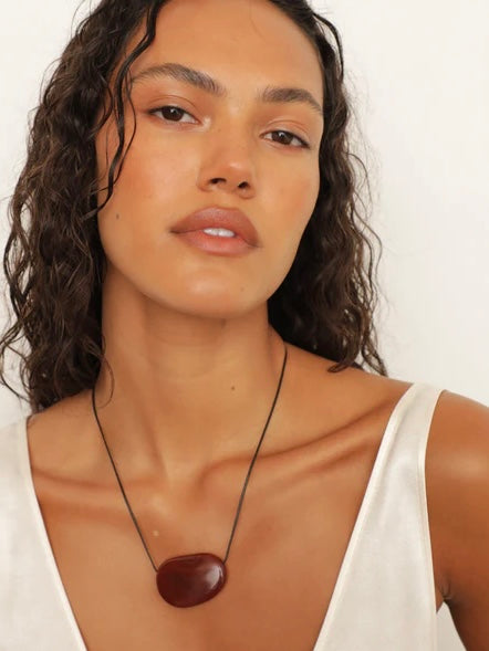 Julia Necklace in Red & Black