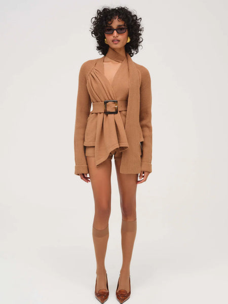 Ellie Knit Jacket in Camel