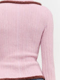 A Touch Of Trim Sweater in Mauve