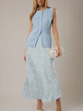 Baby Blues Knit Vest in Blue