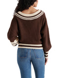 Jen Varsity Sweater in Chestnut