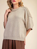 Doing The Most Sweater in Light Gold