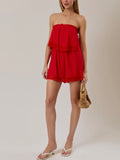 All Weekend Long Romper in Red