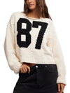 WTF 87 Pullover in White Combo