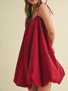 Bring The Bubbles Mini Dress in Burgundy