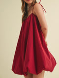 Bring The Bubbles Mini Dress in Burgundy