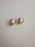 Perry White Pearl Button Studs