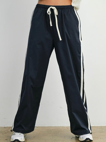 Down To Earth Stripe Pant in Navy