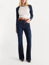 Soft Tech Good Waist Palazzo Ankle Jeans in Indigo1308