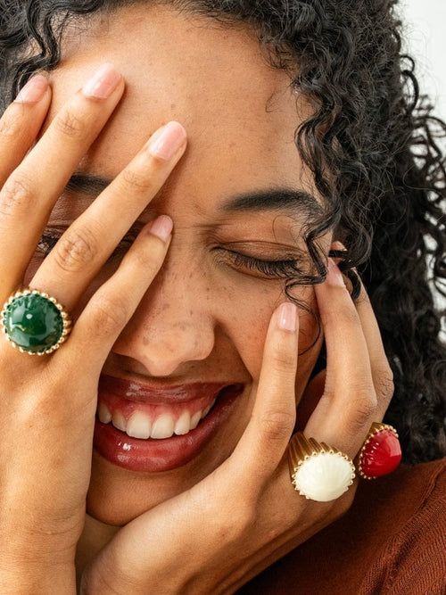 Isabella Cocktail Ring in Red