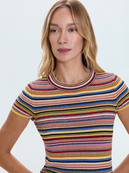 Selene Tee in Multi Stripe