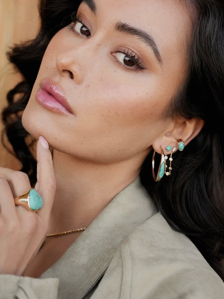 Turquoise Solstice Hoops