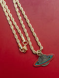 Repurposed Saturn Necklace