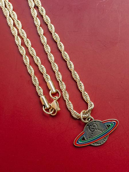 Repurposed Saturn Necklace
