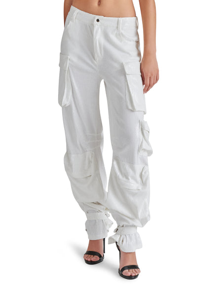 Duo Sequin Pant in White