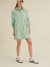 Just Right Shirt Dress in Green