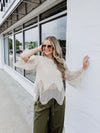 Piped Balloon Pants in Olive
