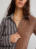 Benny Slim Plaid in Brown Combo