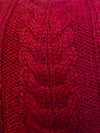 Cable Knit Pillow in Red