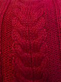 Cable Knit Pillow in Red