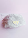 Repurposed Triangle Necklace in Butter Yellow