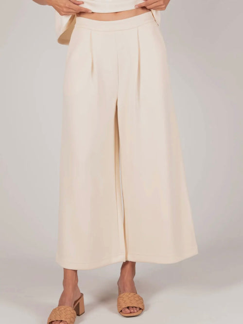 Butter Culotte Pants in Eggshell