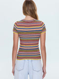 Selene Tee in Multi Stripe