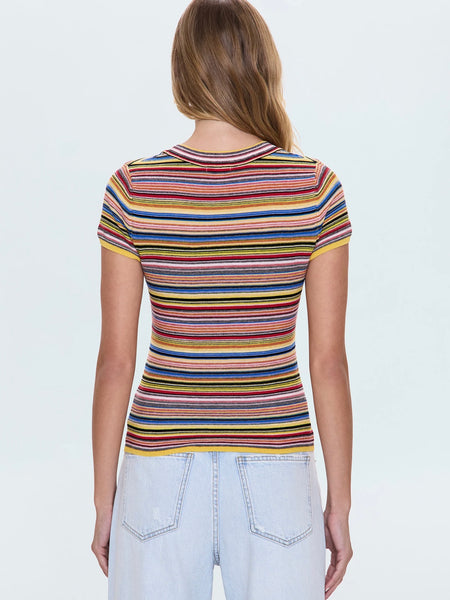 Selene Tee in Multi Stripe