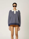 Alameda Stripe Sweater in Navy
