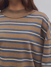 Palm Springs Striped Pullover in Army Combo
