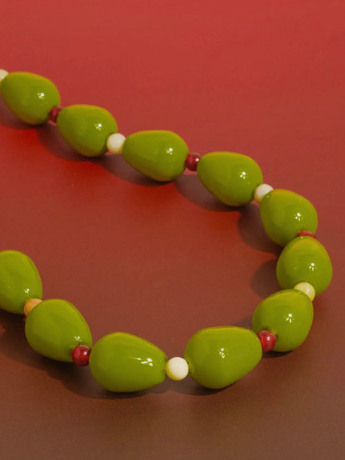 Olivie Chunky Necklace in Green