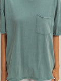 Pockets Please Tee in Dark Teal