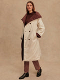 Annalise Reversible Wrap Coat in Deep Mahogany