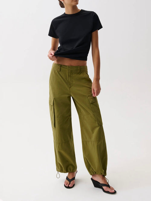 Petra Harem Cargo Pant in Deep Moss