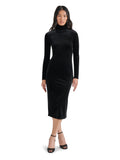 Skyler Velvet Dress in Black