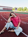 HOGS! Puffy Ink Tee in Red