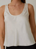 How Are U Satin Tank in White