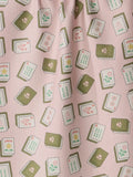 Flower Tiles Tea Towel in Pink