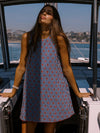 Caprina Mini Dress in Star Spangled Seas