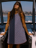 Caprina Mini Dress in Star Spangled Seas