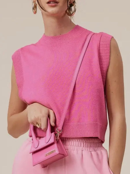 Best of the Vest Sweater in Pink