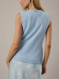 Baby Blues Knit Vest in Blue