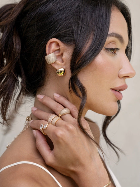 Crystal Statement Chunky Ear Cuff