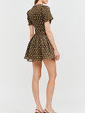 On The Spot Mini Dress in Brown